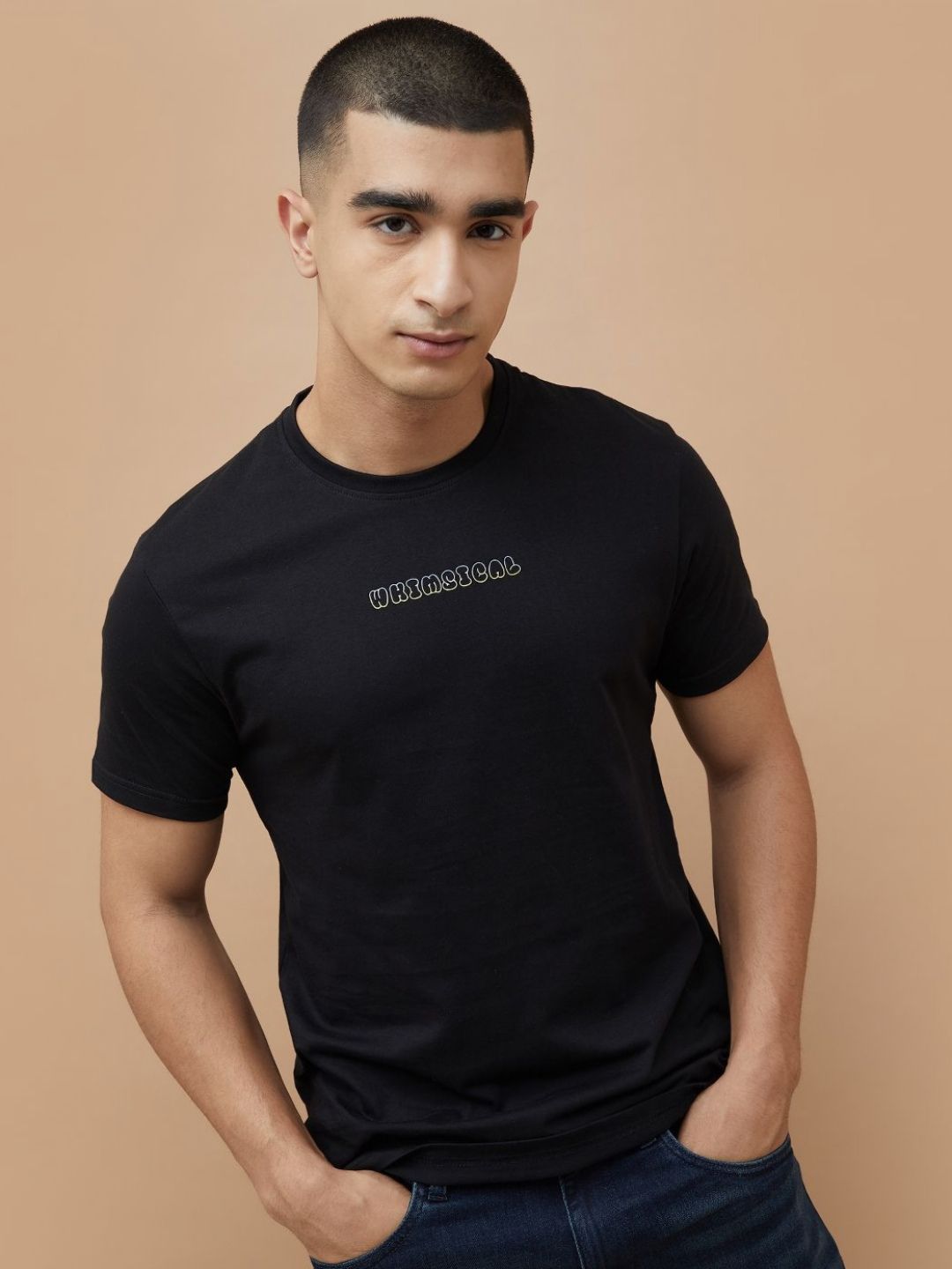 Fame Forever by Lifestyle Round Neck Cotton T-shirt