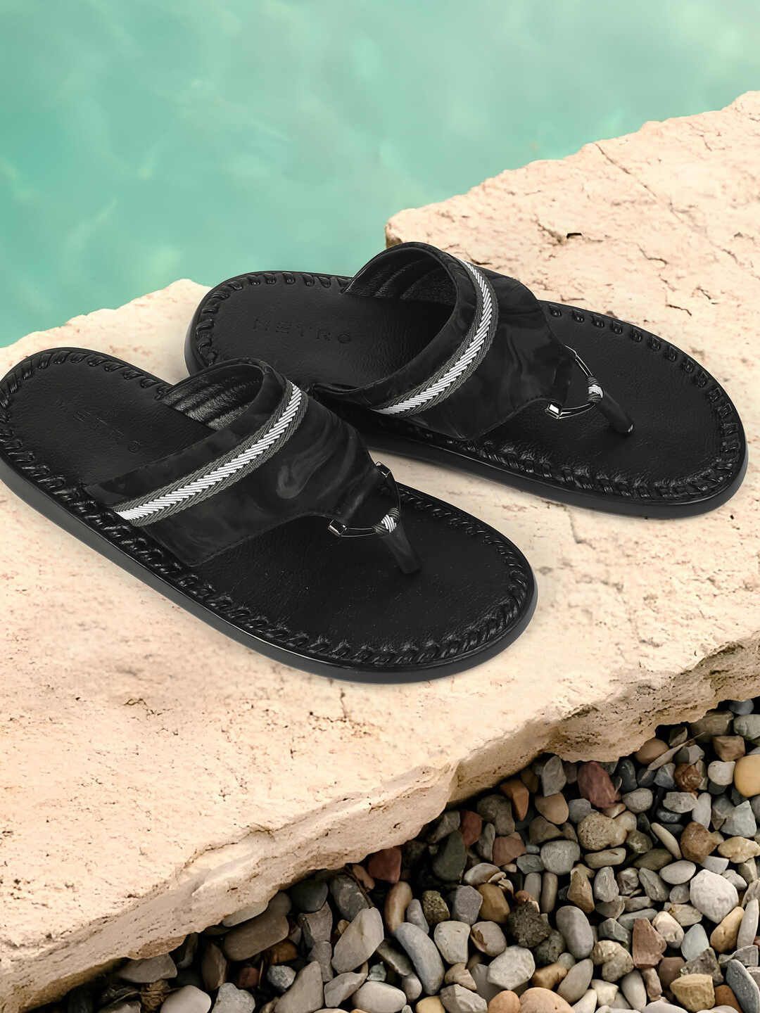 Metro Men Slip On Open Toe Comfort Sandals