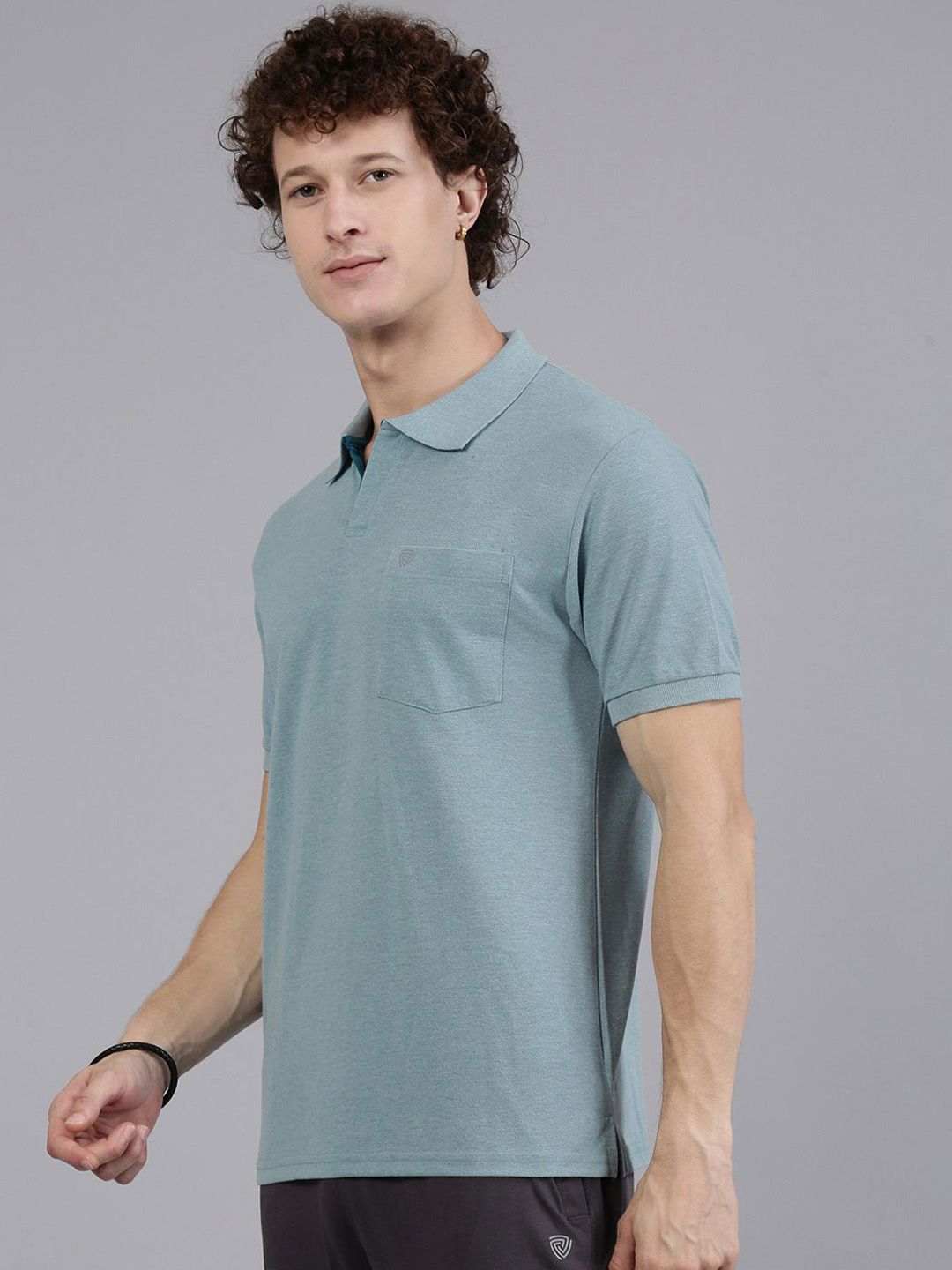 Lux Cozi Men Solid Polo Collar Cotton T-shirt