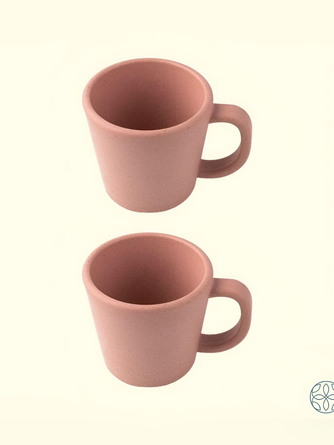 IRIDA NATURALS Pink 2 Pieces Bamboo Matte Mug