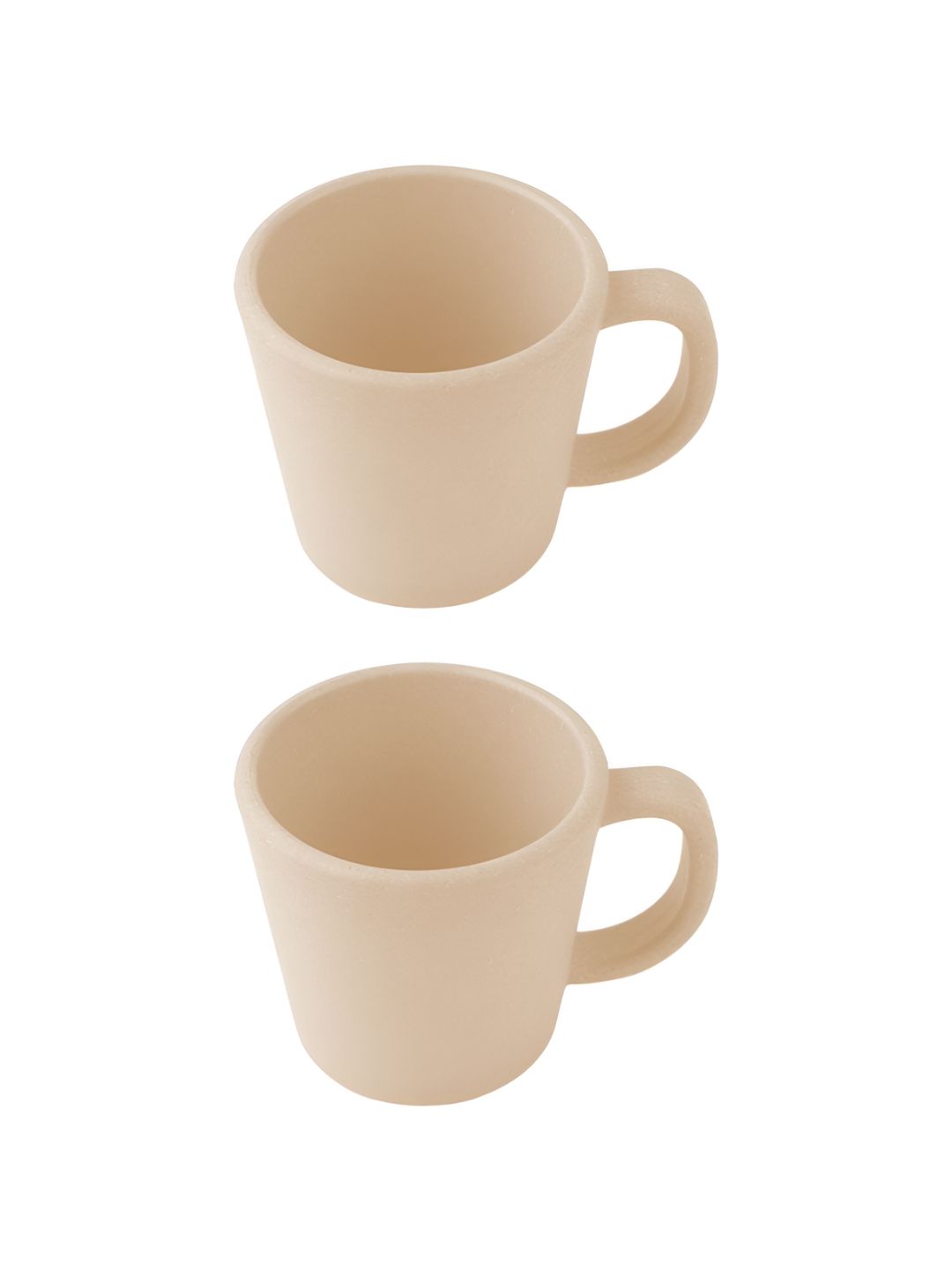 IRIDA NATURALS Beige 2 Pieces Bamboo Matte Mug