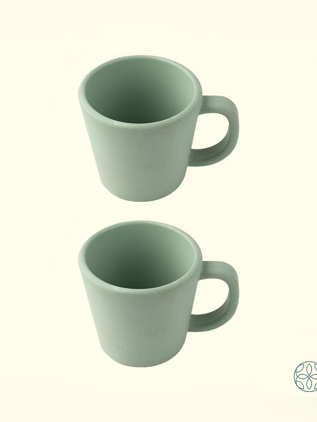 IRIDA NATURALS Green 2 Pieces Bamboo Matte Mug 400 ml