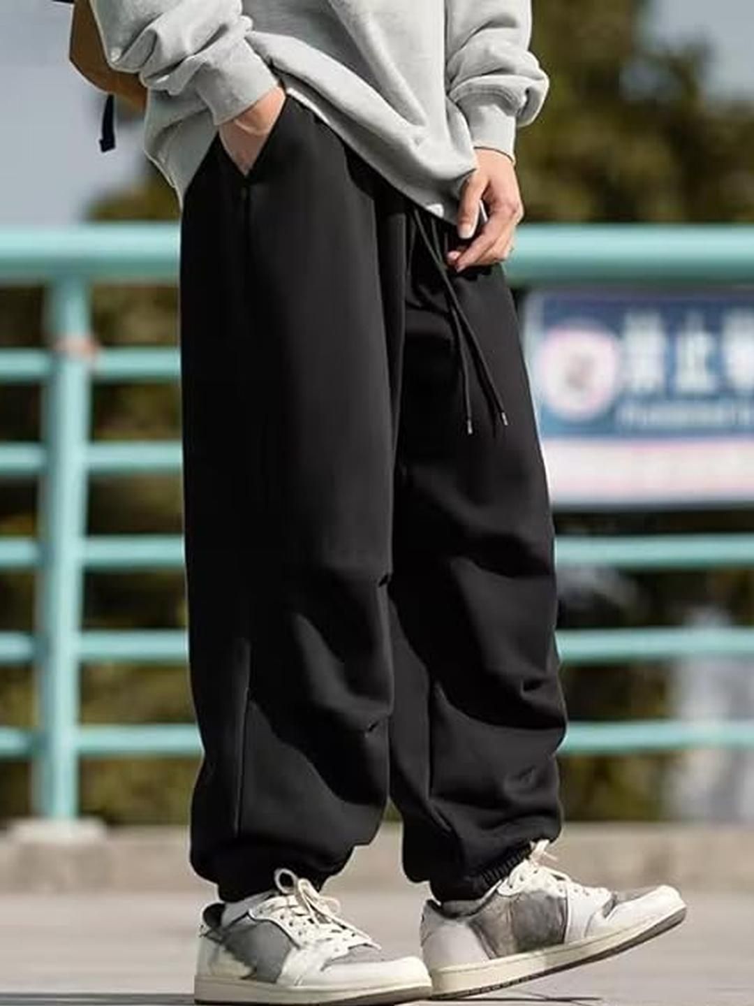 Imsa Moda Imsa Moda Men Black Jogger Pants