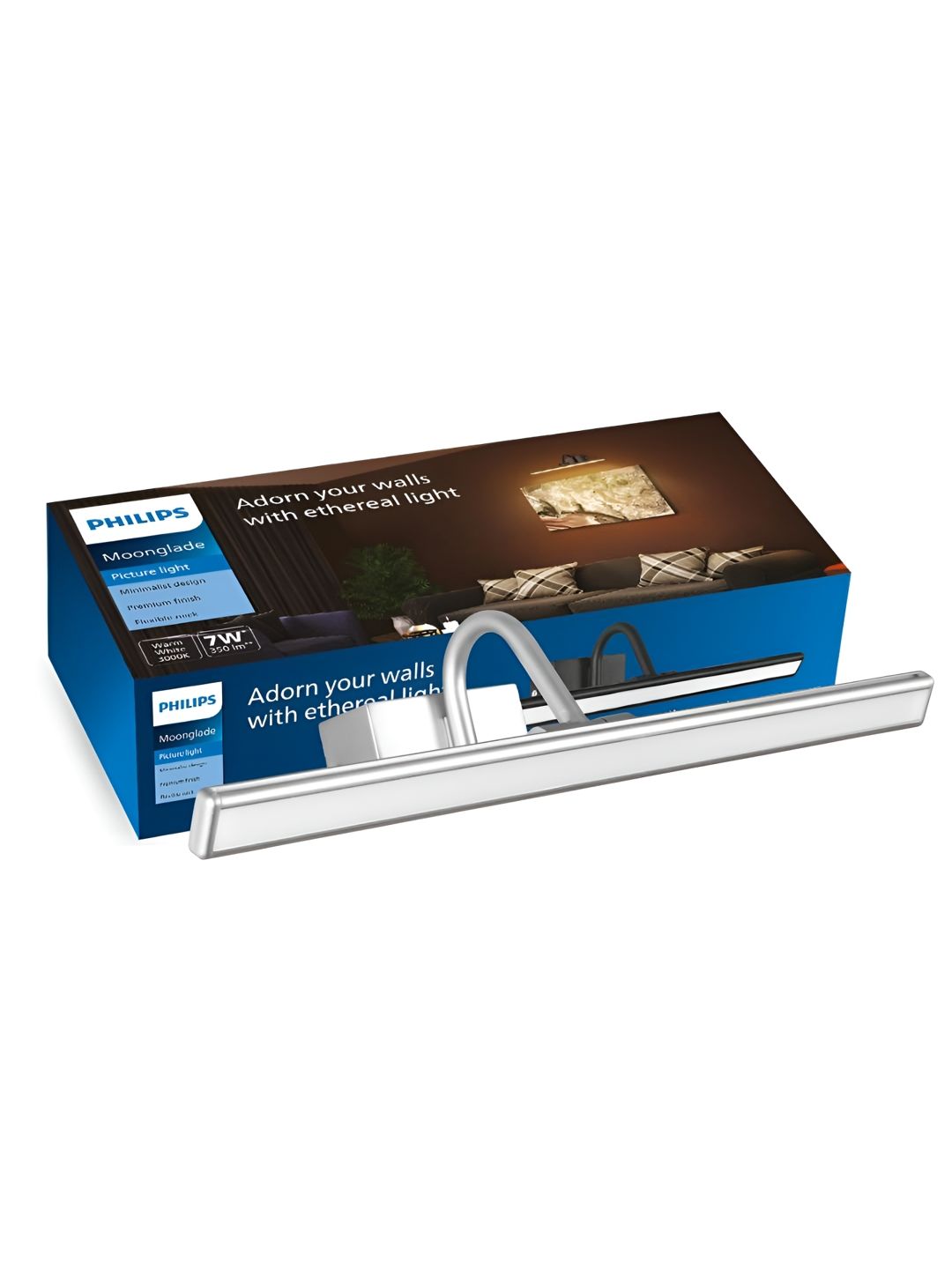 Philips Silver-Toned Acrylic Rectangle Shaped Wall Lamp