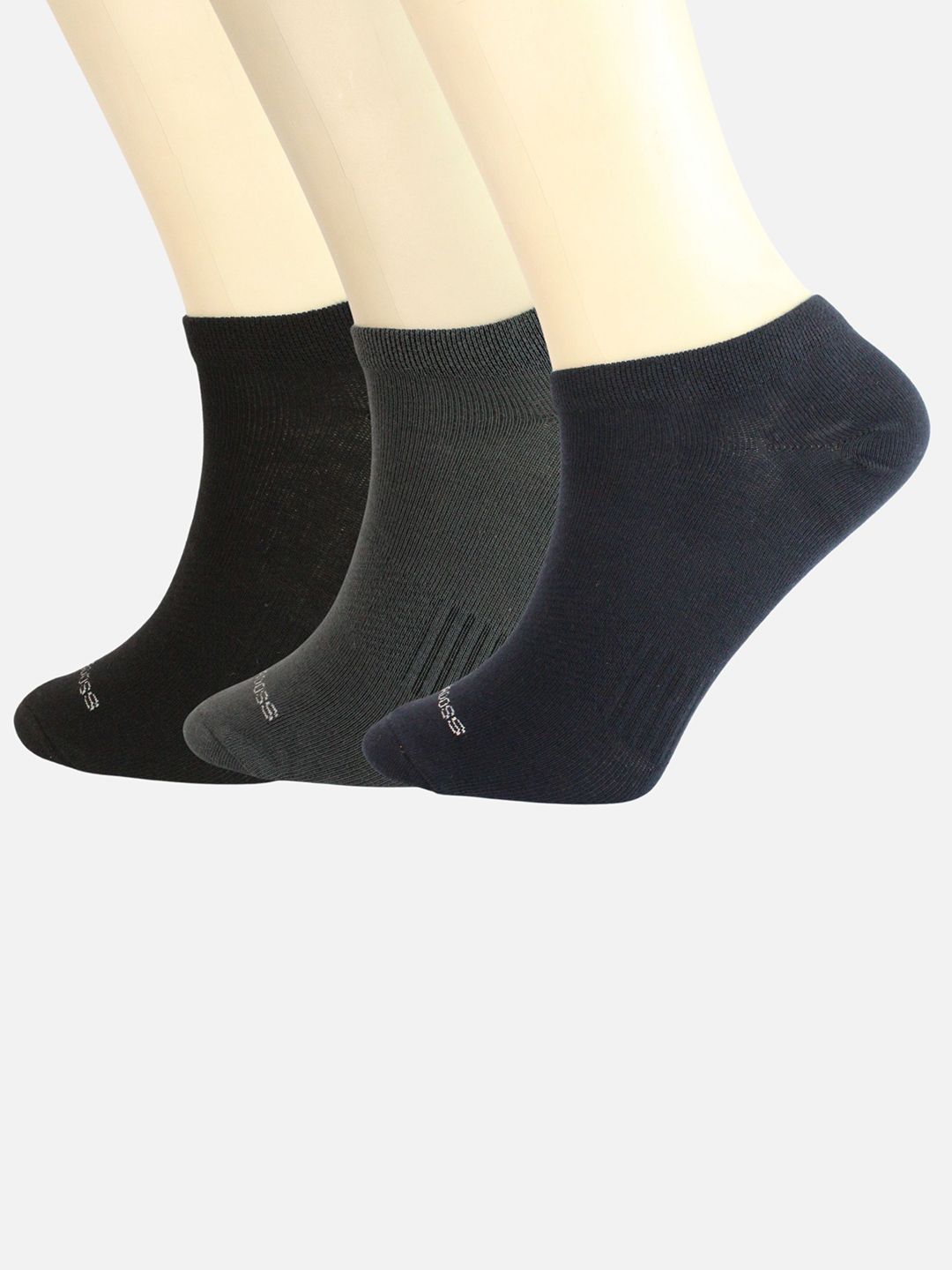 Calvadoss Men Pack Of 3 Cotton Ankle Length Socks
