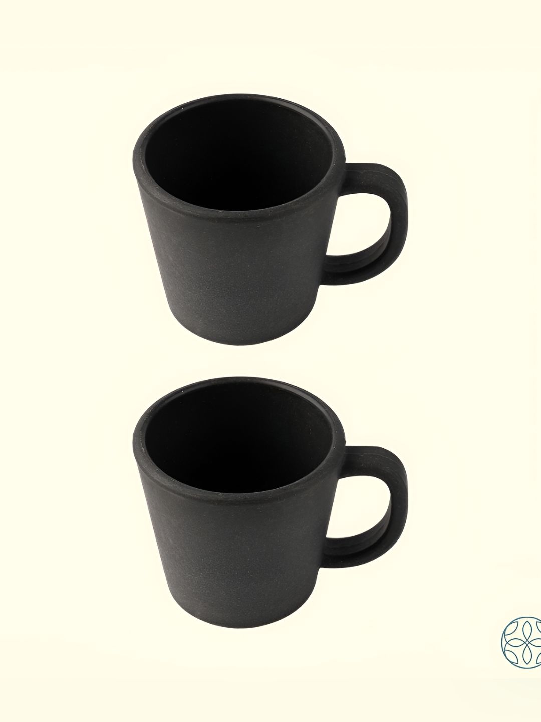 IRIDA NATURALS Grey 2 Pieces Bamboo Matte Mug