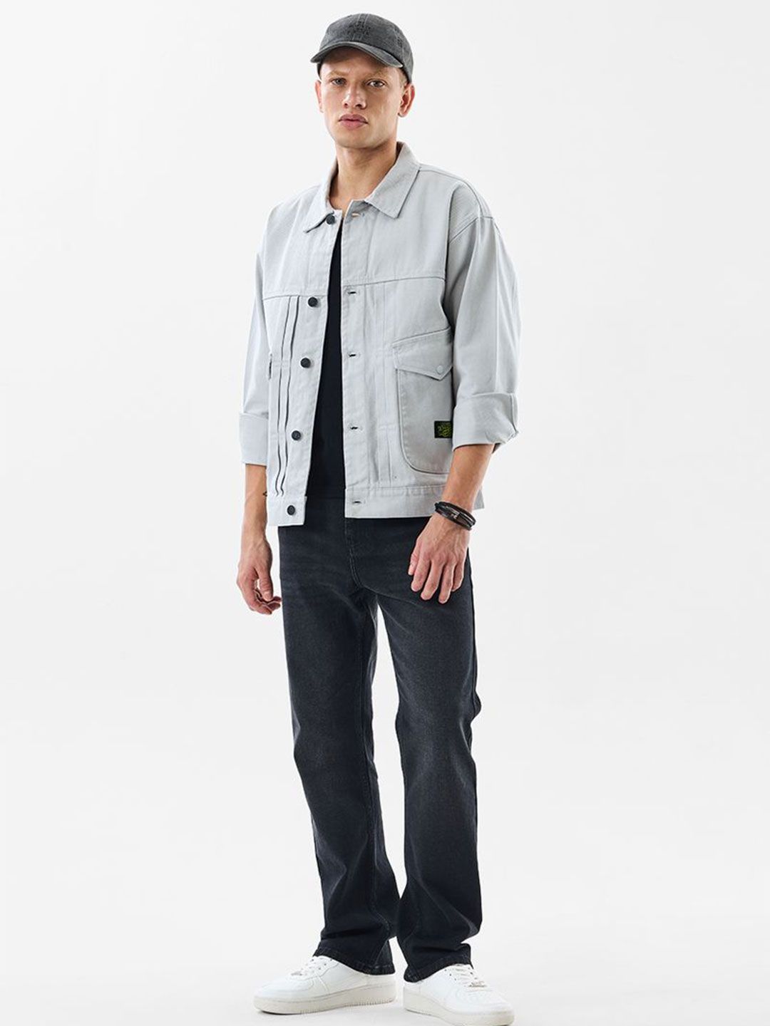 Snitch Men Solid Cotton Tailored Jacket