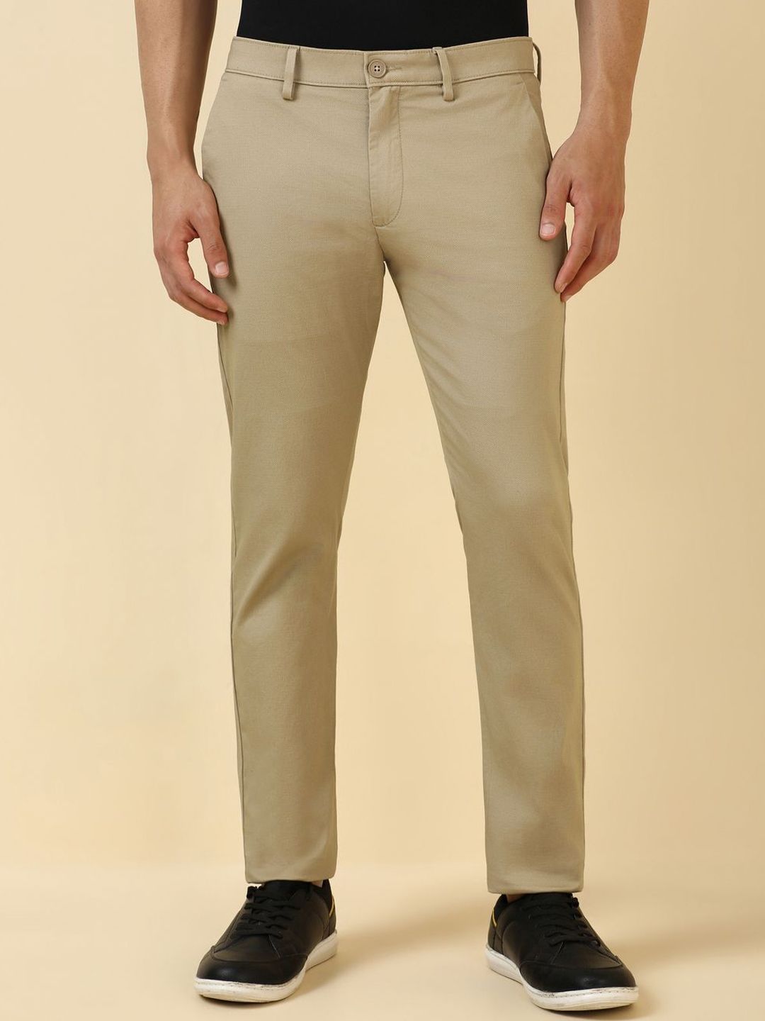 Allen Solly Men Slim Fit Mid-Rise Cotton Trousers