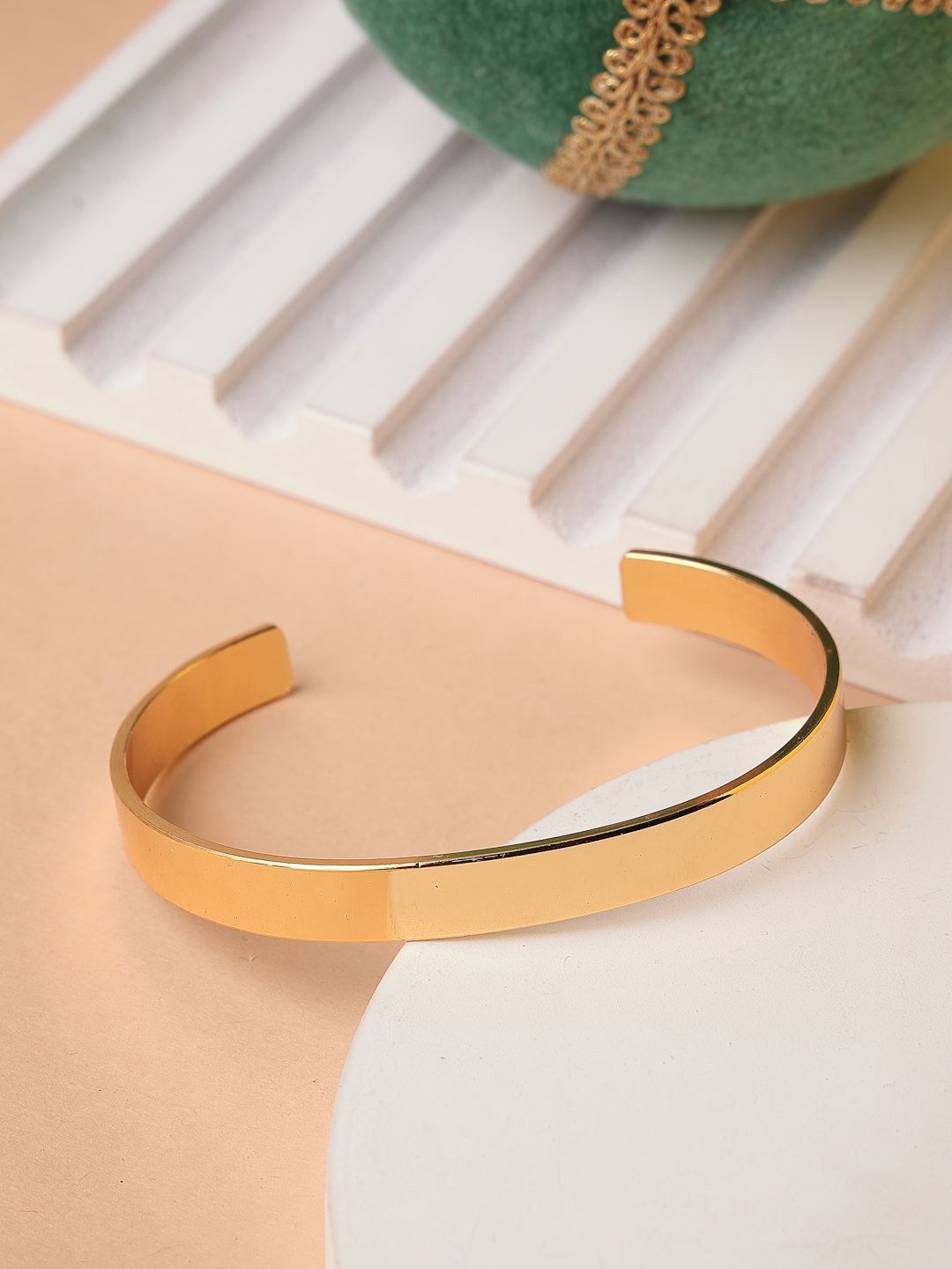Anouk Men Gold-Plated Stainless Steel Cuff Bracelet