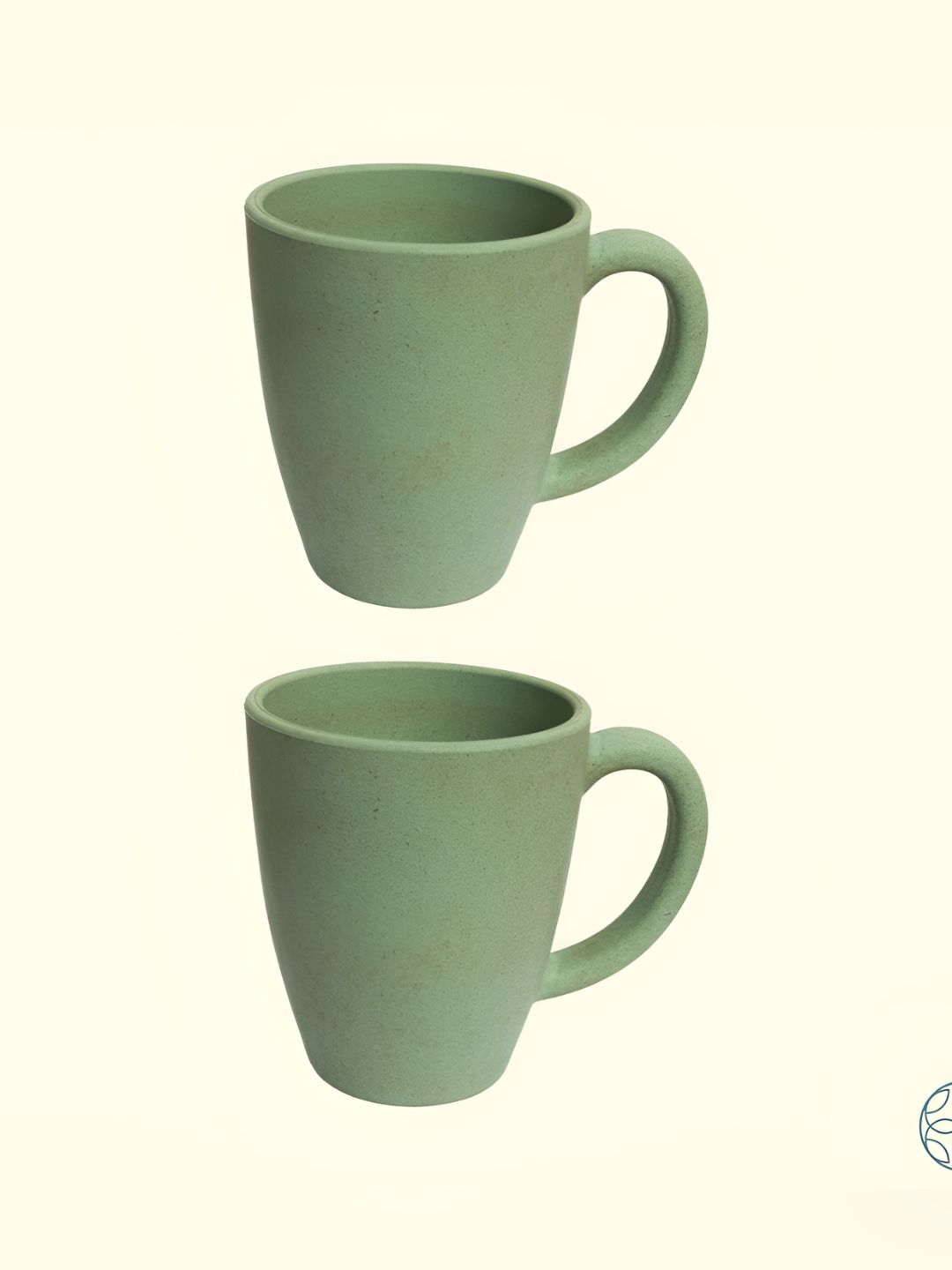 IRIDA NATURALS Green 2 Pieces Bamboo Matte Unbreakable Mug