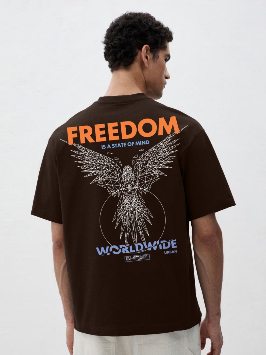 TOGS & TERRE Typography Printed Oversized Organic Cotton T-shirt