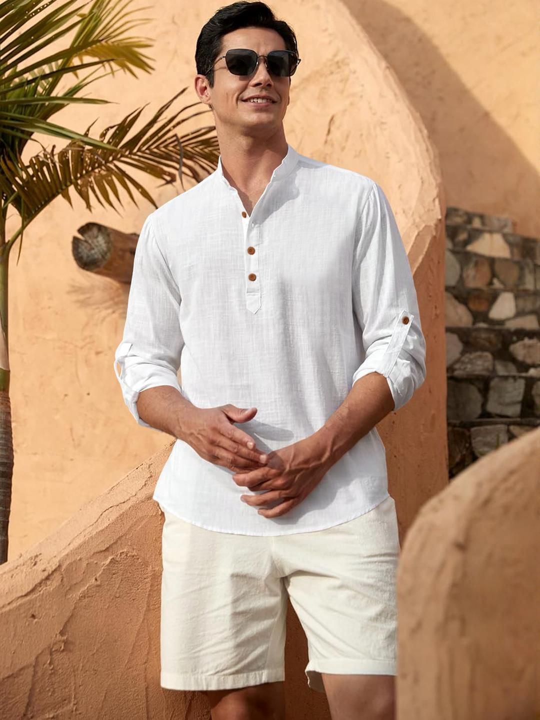 Fifth U Men Solid Kurta