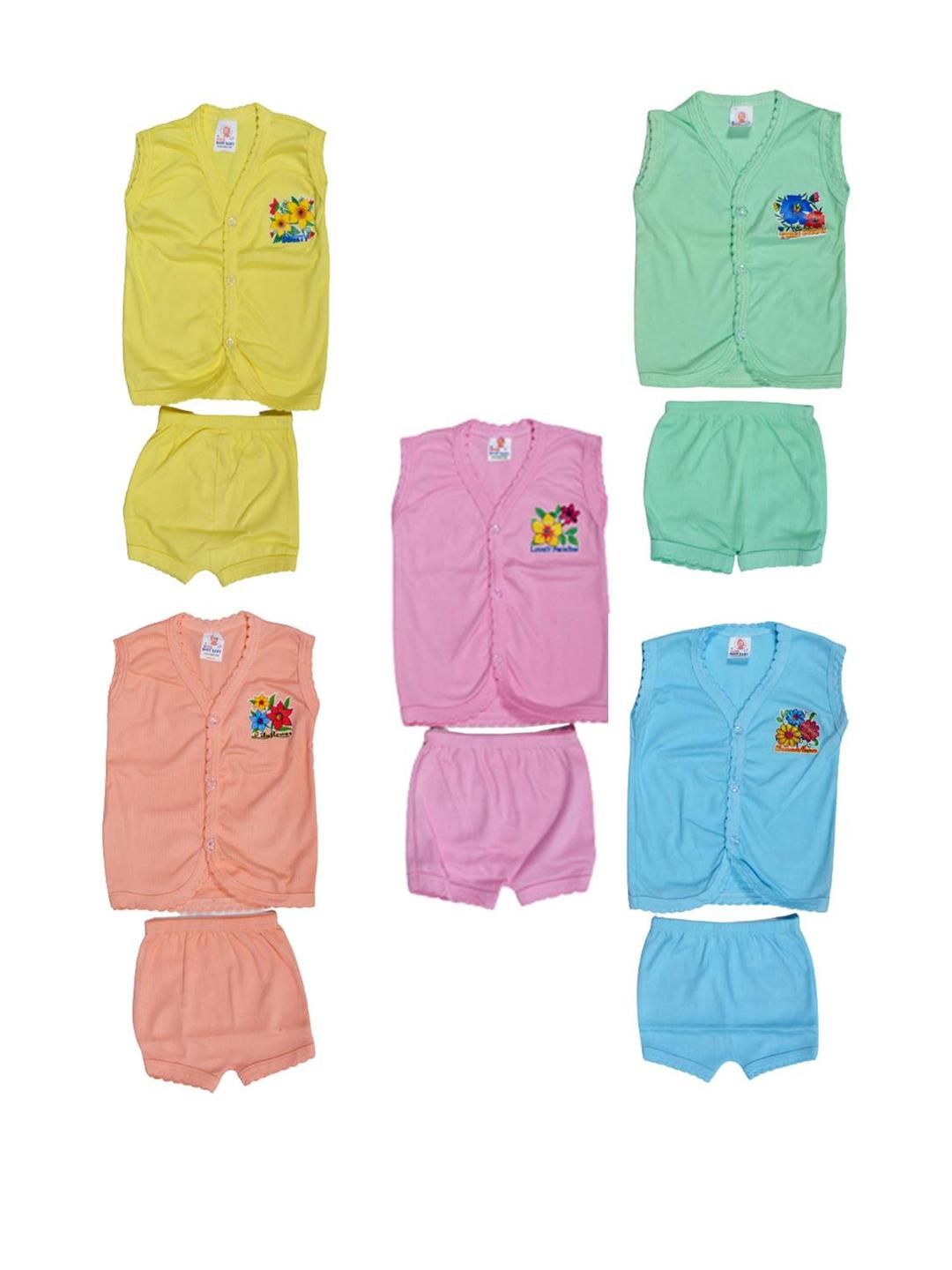 Veecap Pack of 5 Unisex Kids Printed Shirt with Shorts