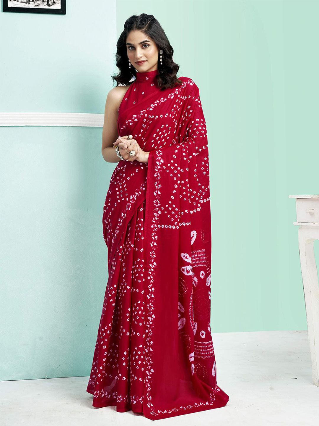 Mitera Women Bandhani Printed Designer Saree