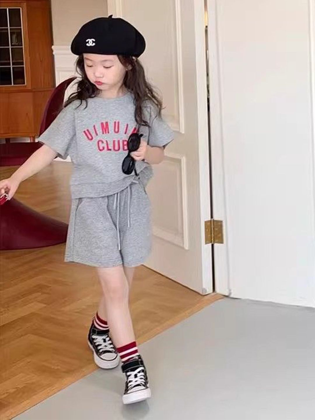 StyleCast x Revolte Girls Printed Short Sleeves Pure Cotton T-shirt With Shorts