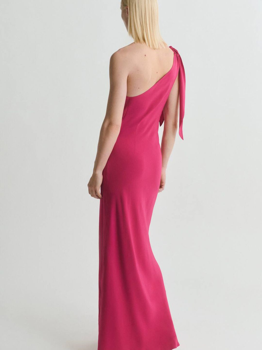 One Shoulder Slit Hem Maxi Dress