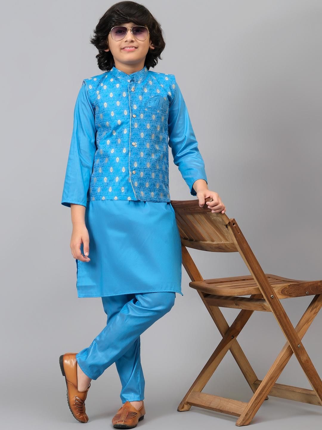 LITTLE DREAMS Kids-Boys Silk Blend Clothing Set