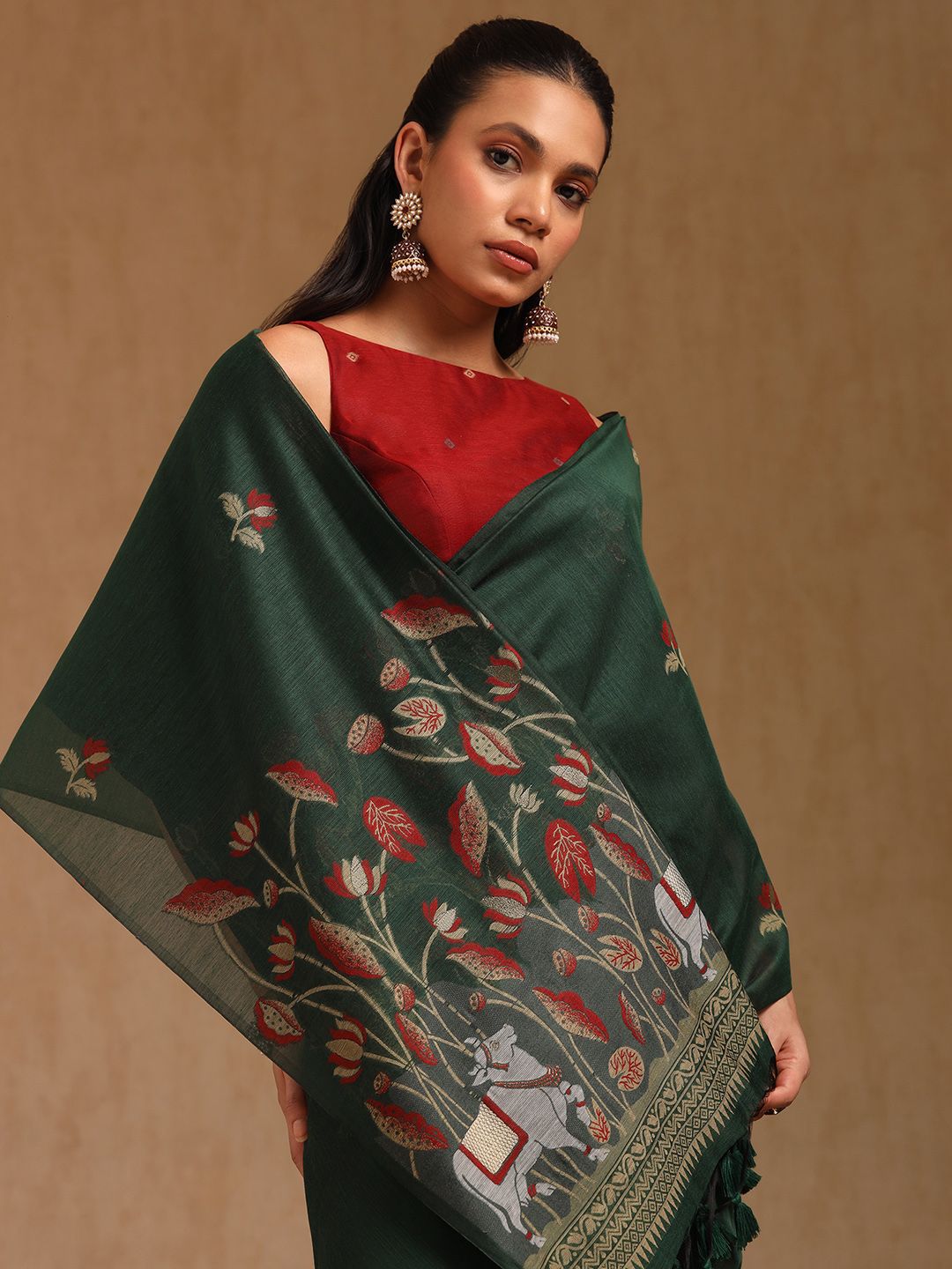 Floral Printed Saree Soch Women Floral Printed Saree