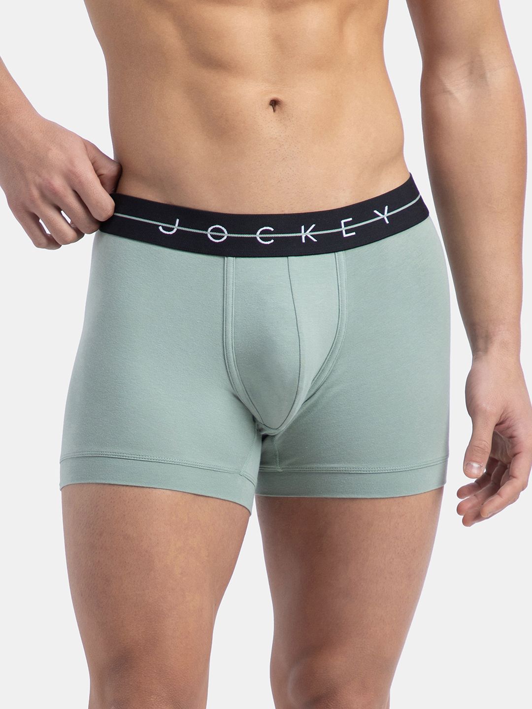 Jockey Super Combed Cotton Elastane Stretch Solid Trunk with Ultrasoft Waistband - NY16