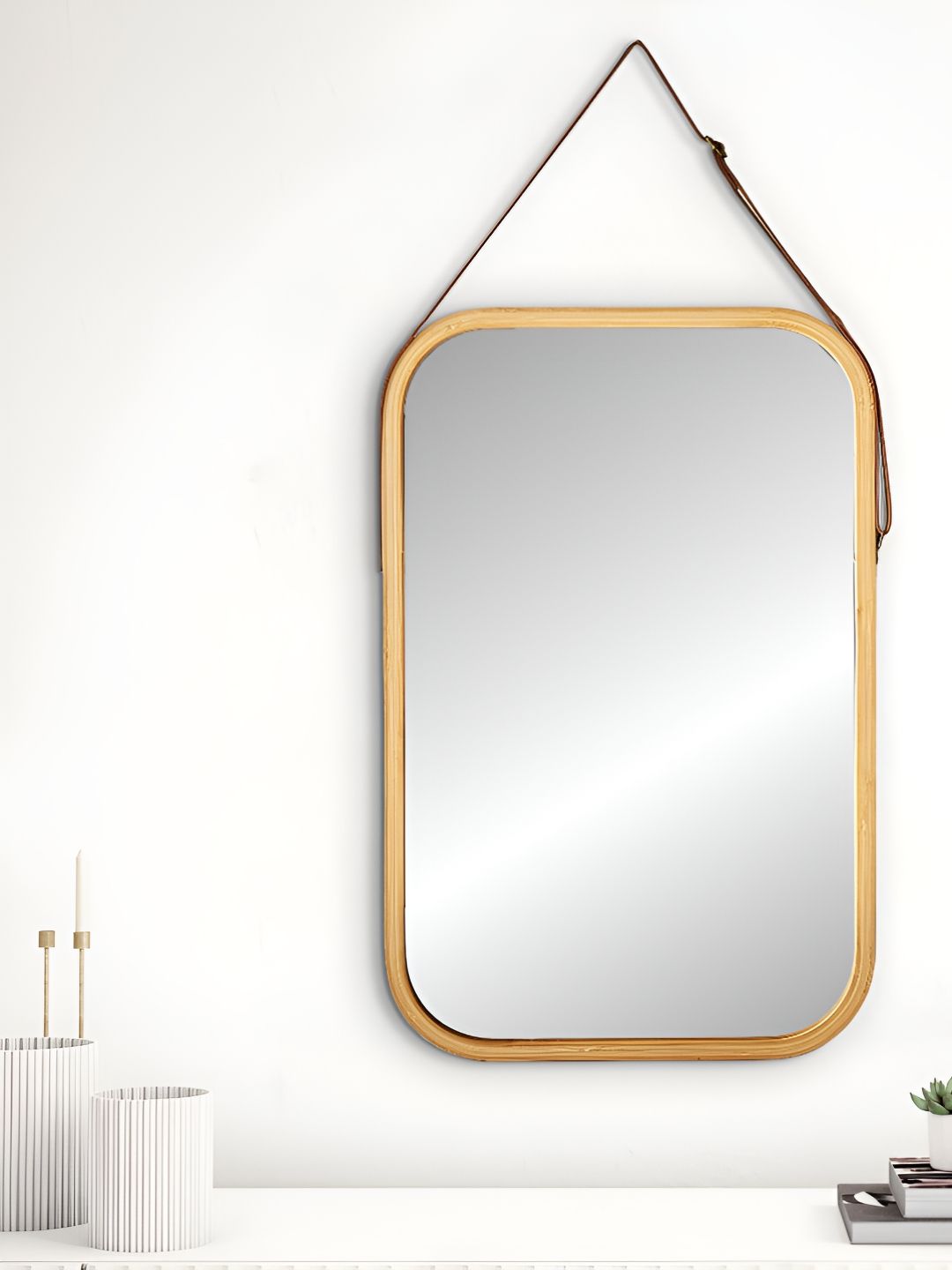 Home Centre Home Centre Reflection Brown RectangularWallMirror