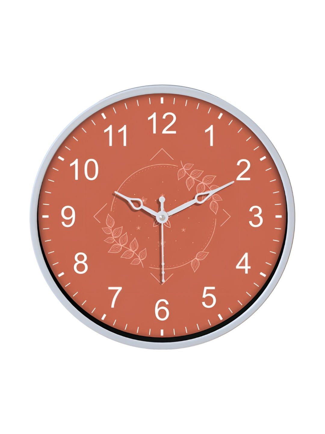 Aura Aura Orange & Black Printed Traditional Wall Clock