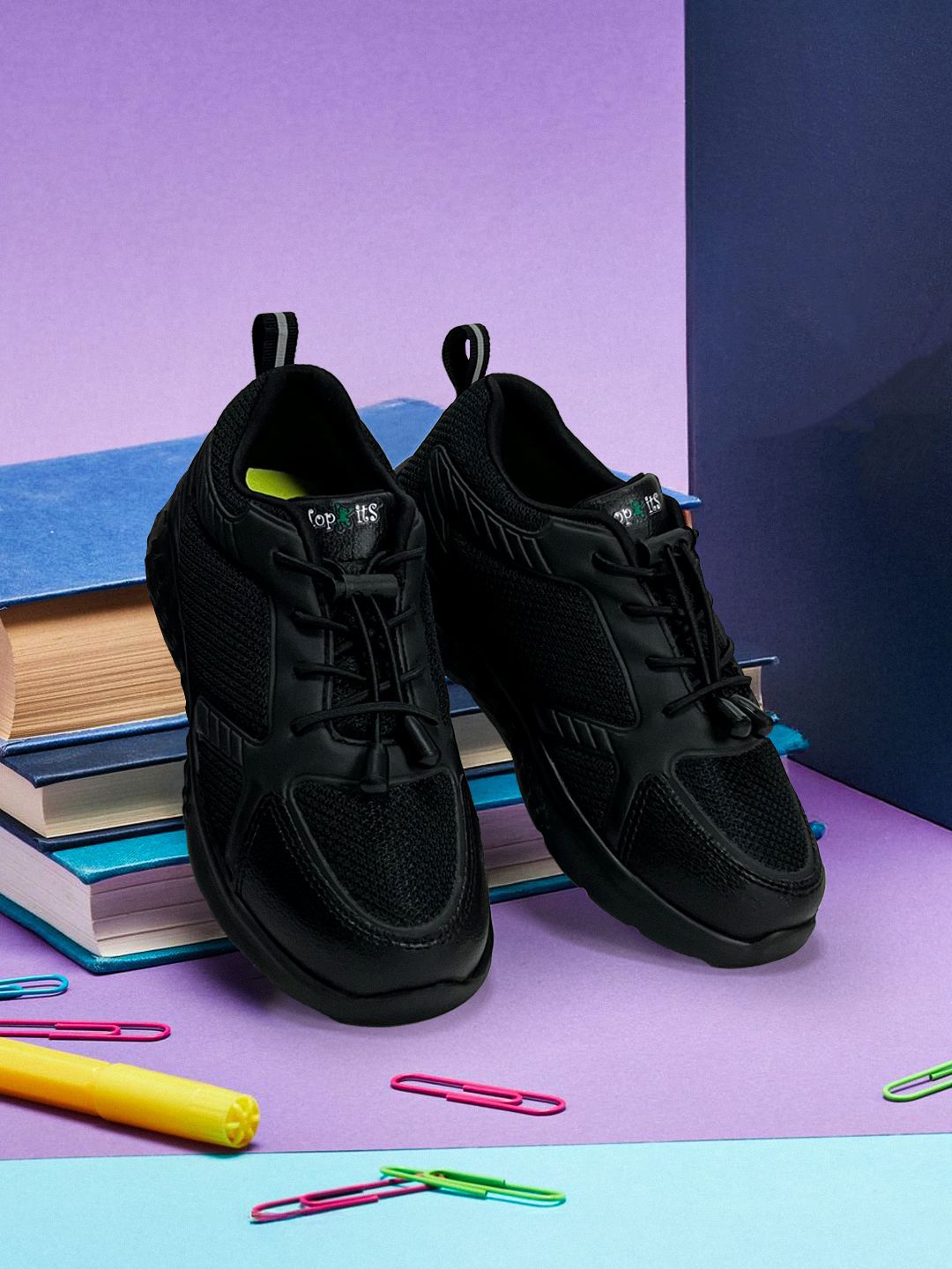 Hopits Kids Woven Design Lace-Ups Sneakers