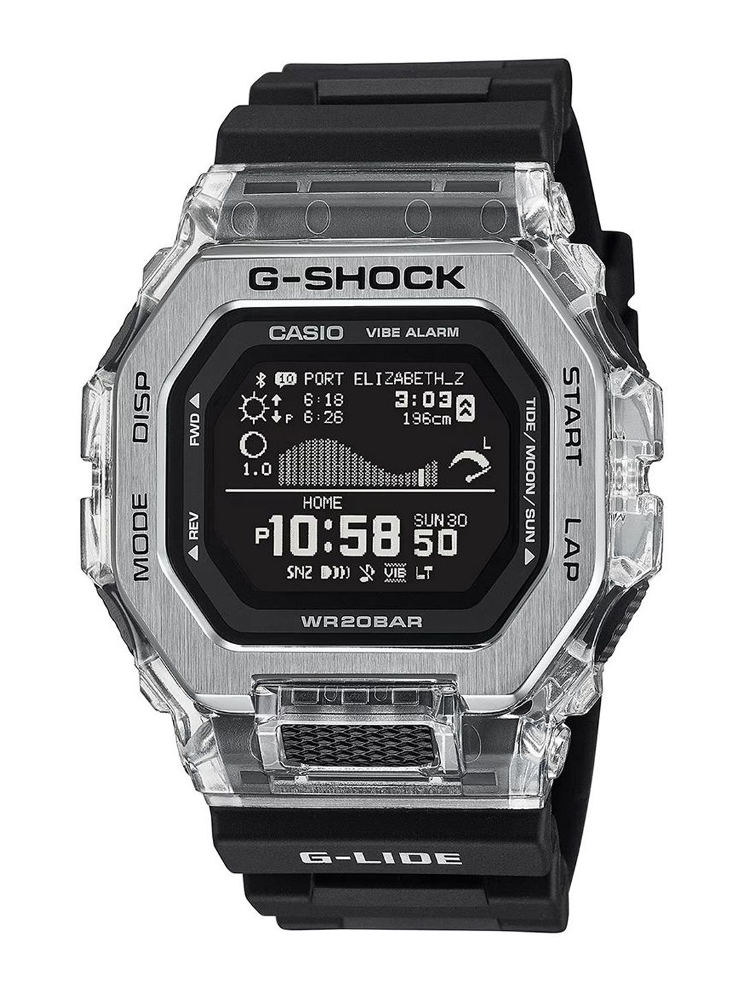 Buy CASIO Men G-Shock GBX-100NS-1DR Digital Dial Black Resin Strap