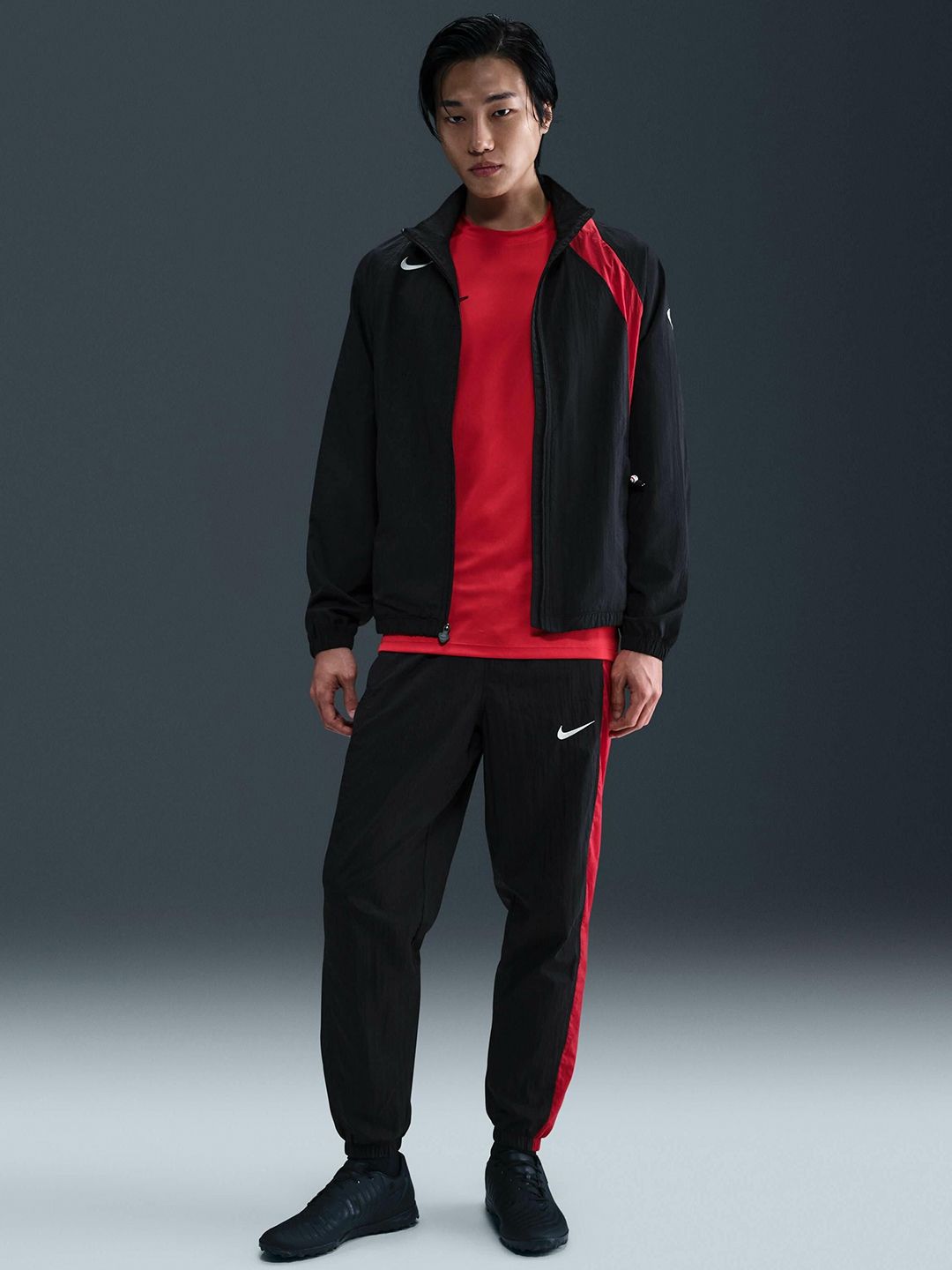 【美品】00s NIKE TOTAL90 ピステスーツセットアップ　黒/赤　M Buy Nike Total 90 Men's Repel Football Tracksuit Jacket - Jackets