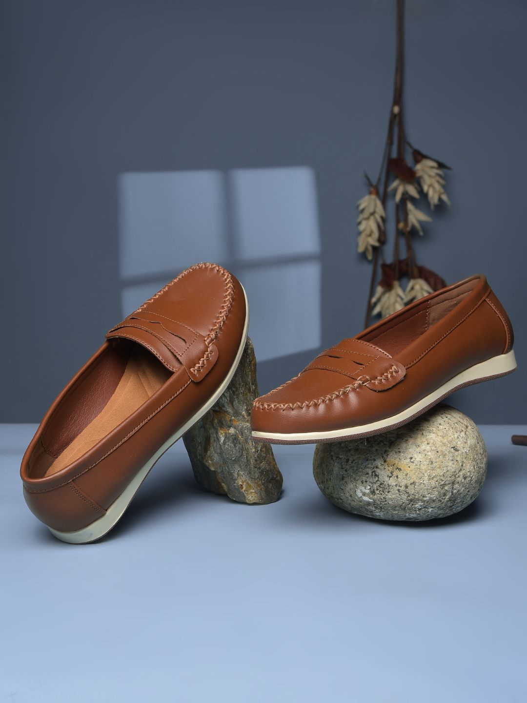 Bata Women Round Toe Penny Loafers