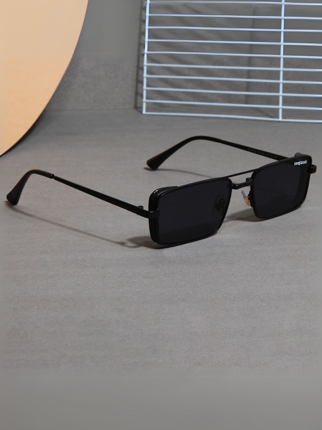 Buy SUNGLASSIC Unisex Opera Black Clear Rectangle Sunglasses OPERA
