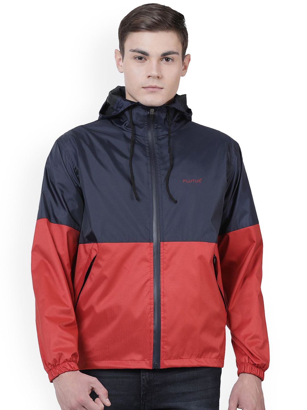 Plutus Colourblocked Water Resistant Hooded Sporty Jacket