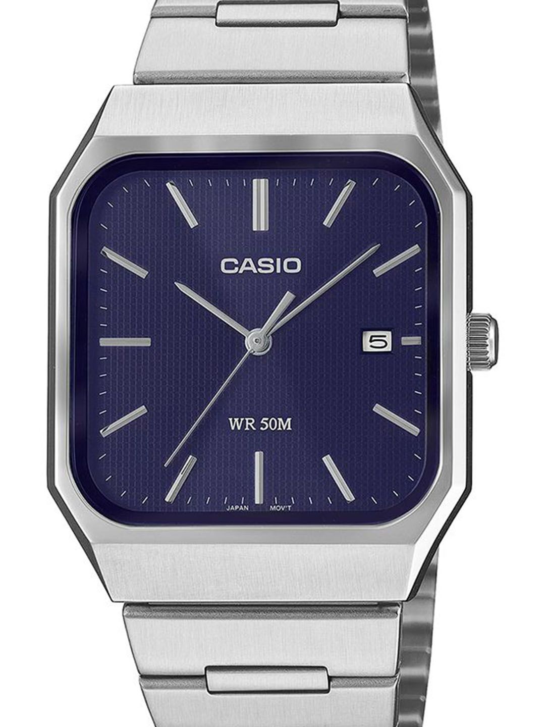 Buy CASIO Men Dial & Stainless Steel Cuff Straps Rectangular Reset