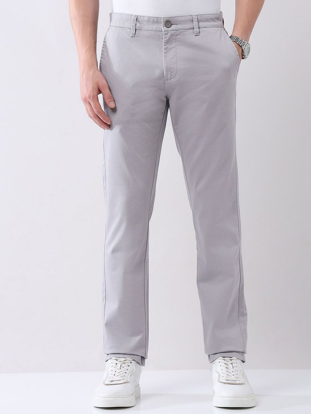 AD By Arvind Men Slim Fit Mid-Rise Chinos Trousers