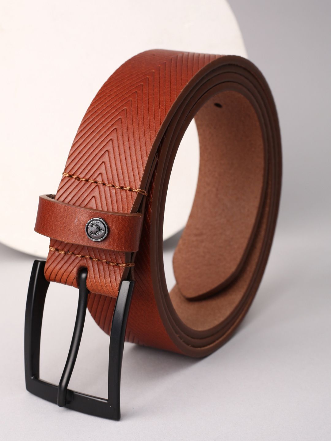 Allen Solly Men Textured Leather Belt