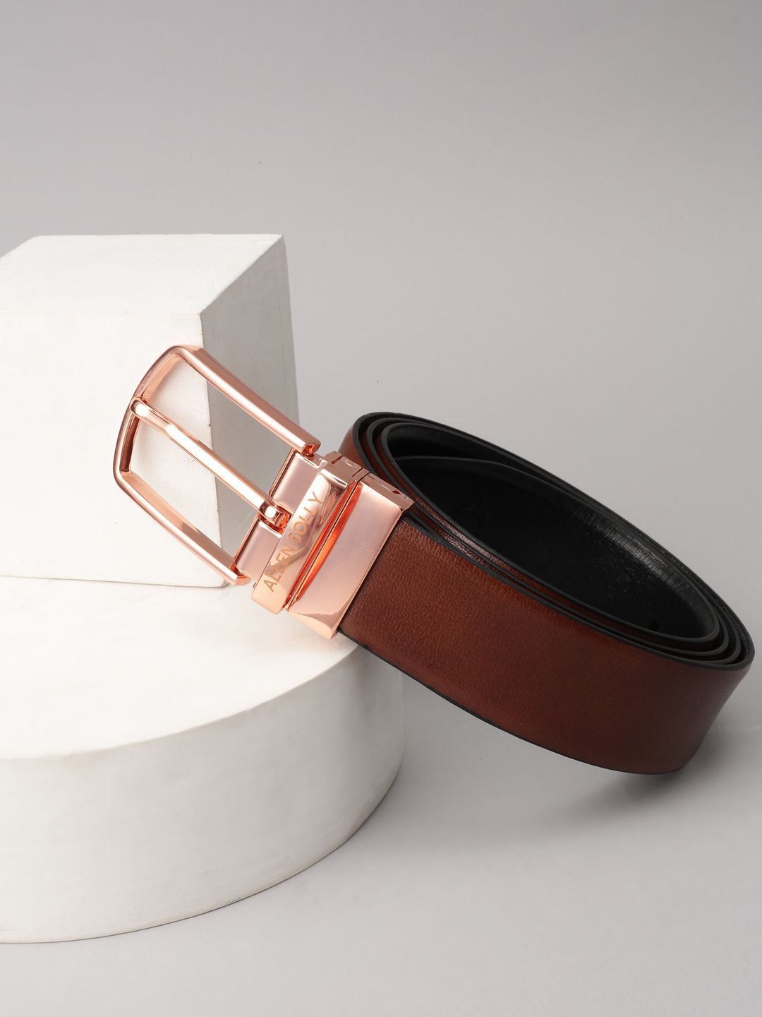 Allen Solly Men Textured Leather Formal Belt