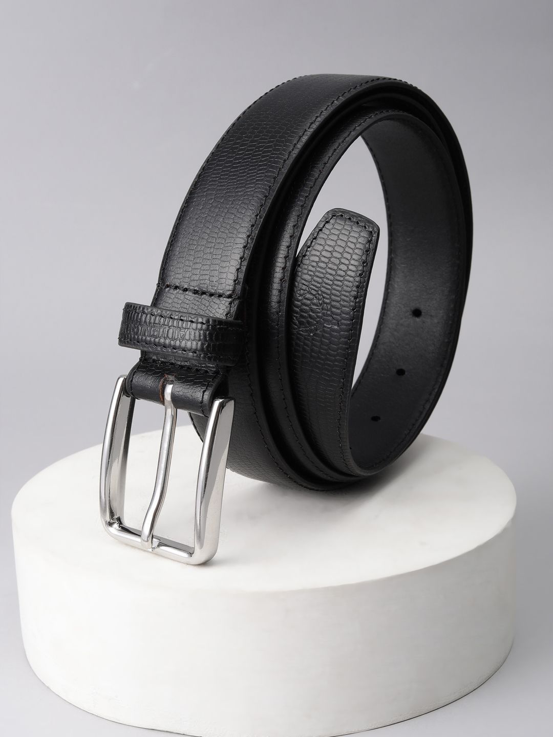 Allen Solly Men Textured PU Formal Belt