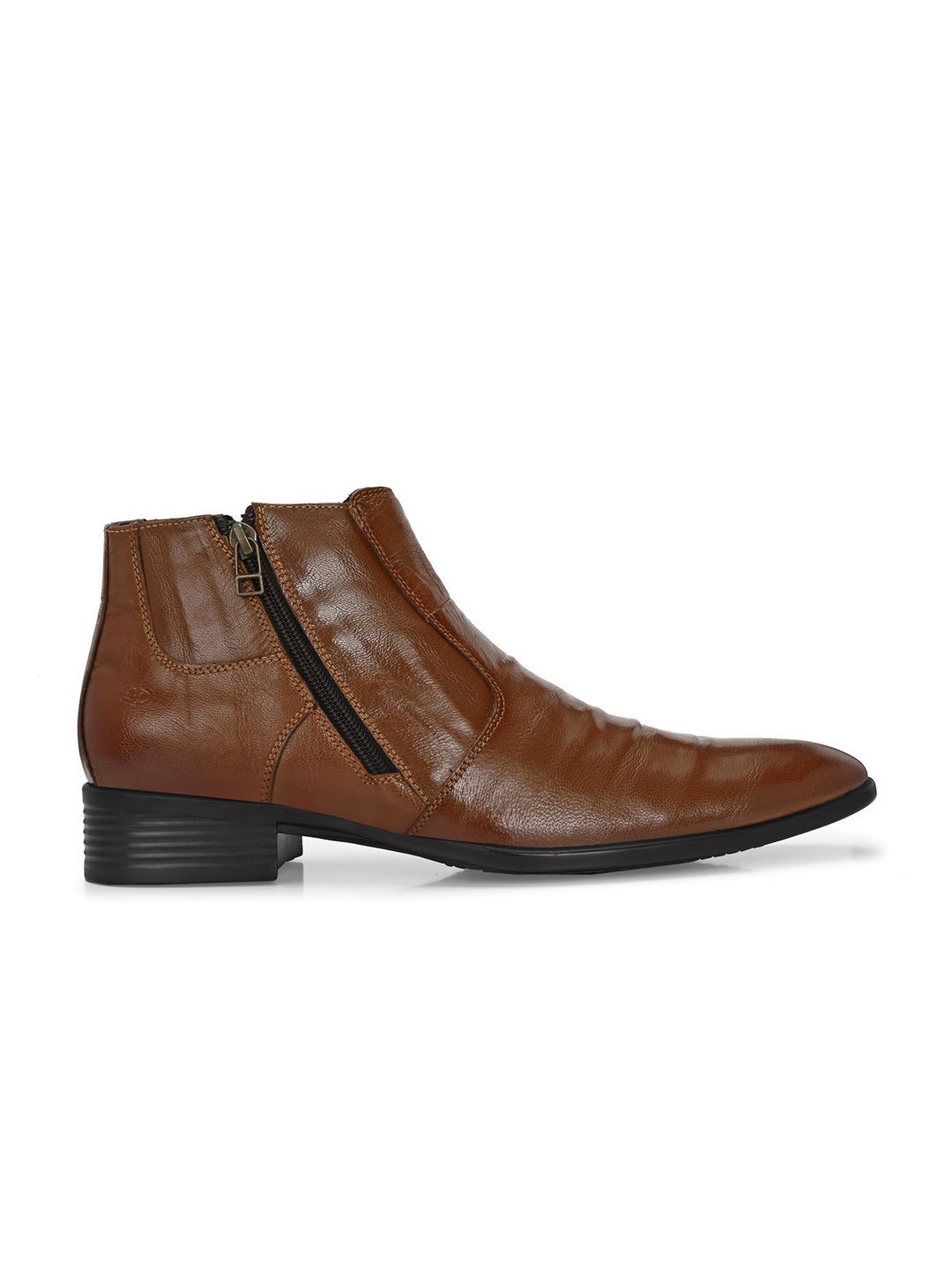 Buy Valentino Men Leather Side Zipper Ankle Boots - Boots for Men