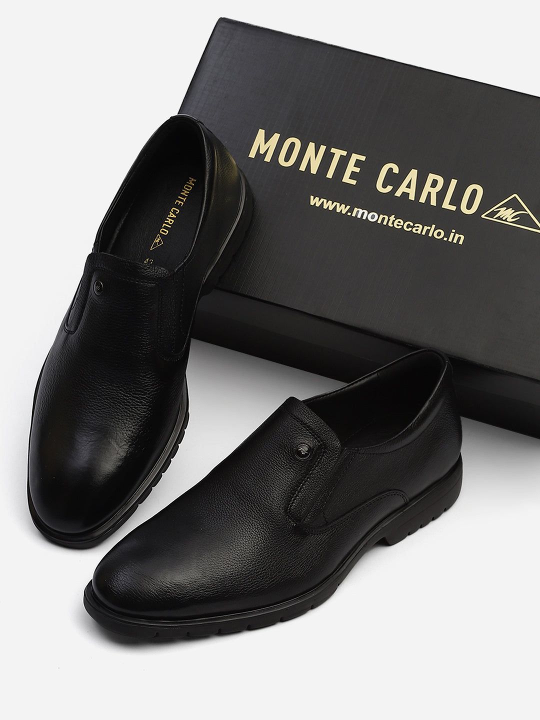 Monte Carlo Men Slip-On Round Toe Leather Loafers