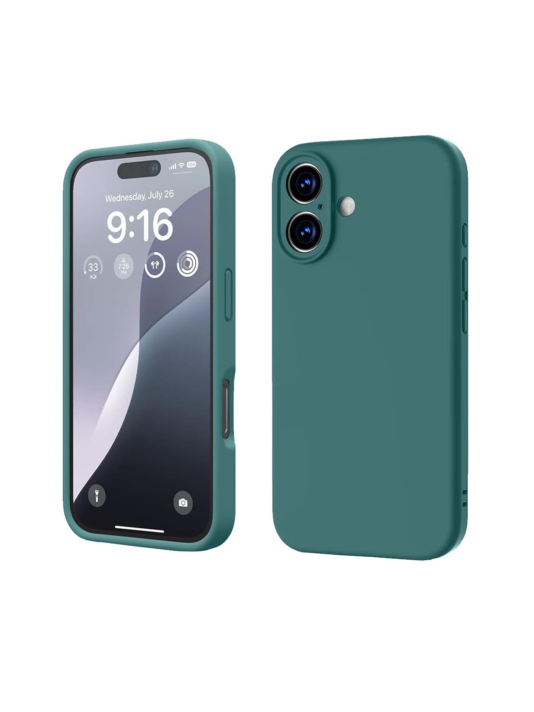 LIRAMARK Solid Printed iPhone 16 Back Case Mobile Accessories