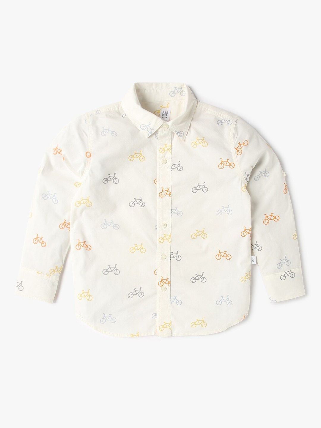 GAP Boys Relaxed Fit Conversational Printed Spread Collar Cotton Casual Shirt