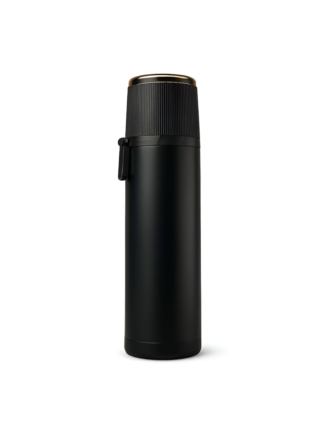 iSWEVEN Black Solid Stainless Steel Spill Proof Water Bottle - 500ml