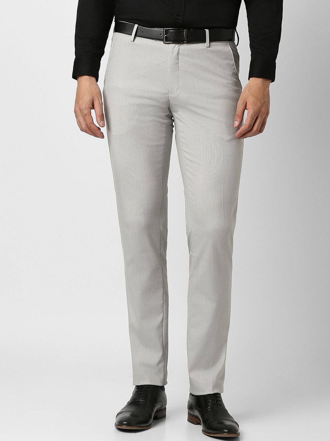 Peter England Men Slim Fit Formal Trousers