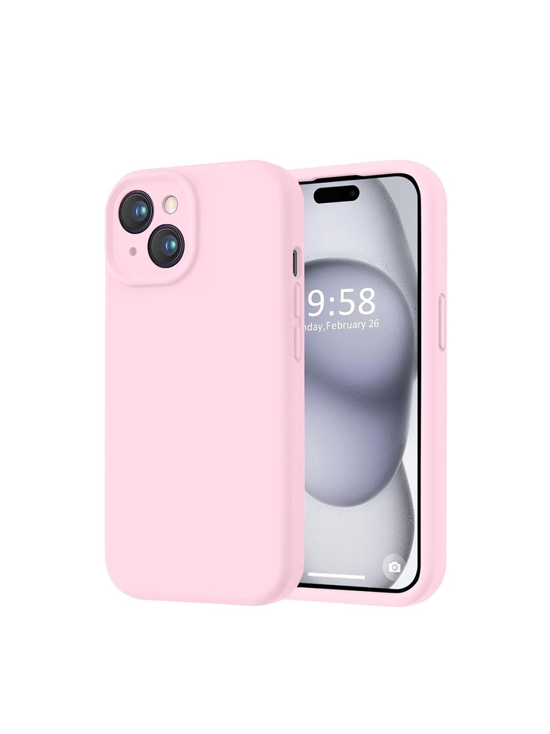 LIRAMARK Solid Printed iPhone 15 Back Case Mobile Accessories