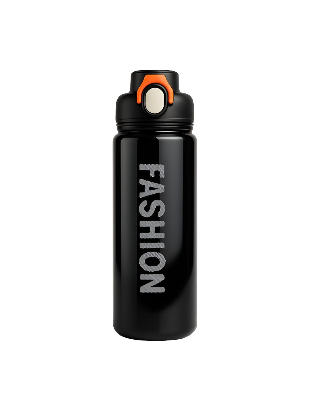 iSWEVEN Black Typography Stainless Steel Spill Proof Water Bottle - 680ml