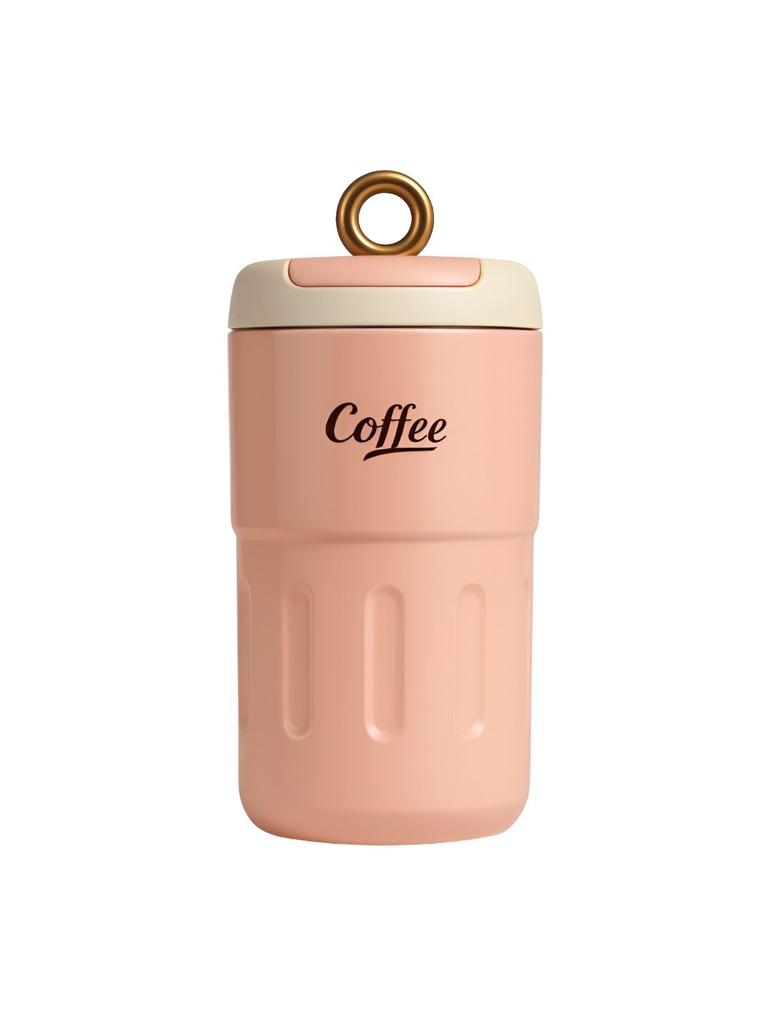 iSWEVEN Pink Typography Stainless Steel Spill Proof Water Bottle - 450ml