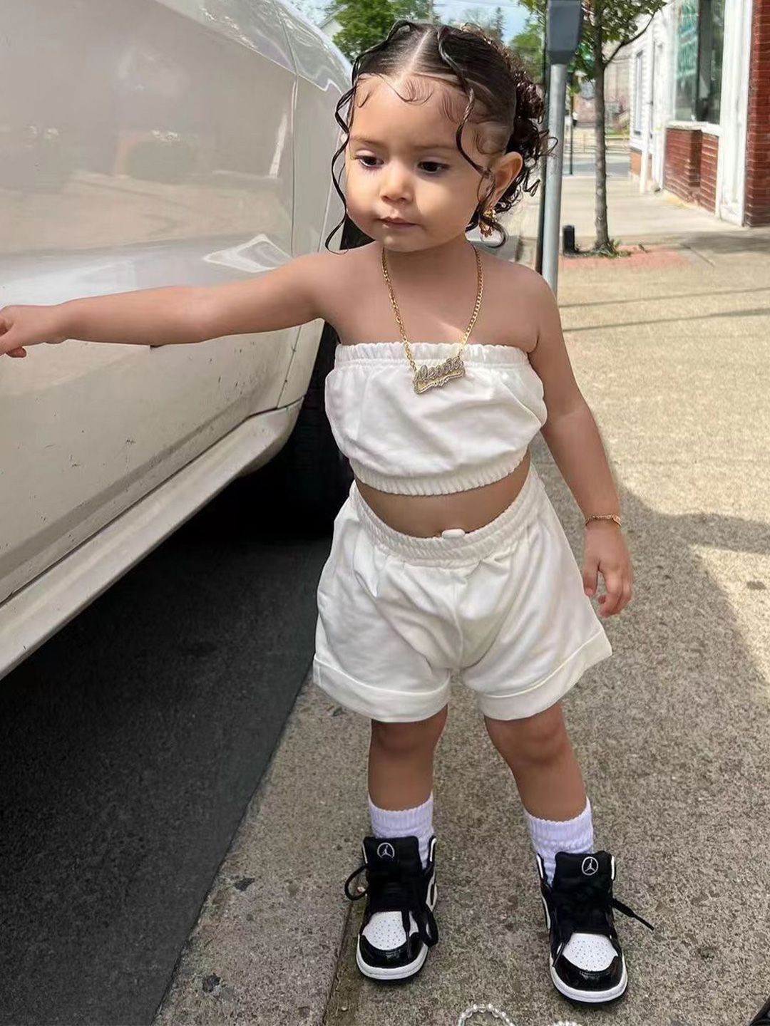 INCLUD Girls Top with Shorts