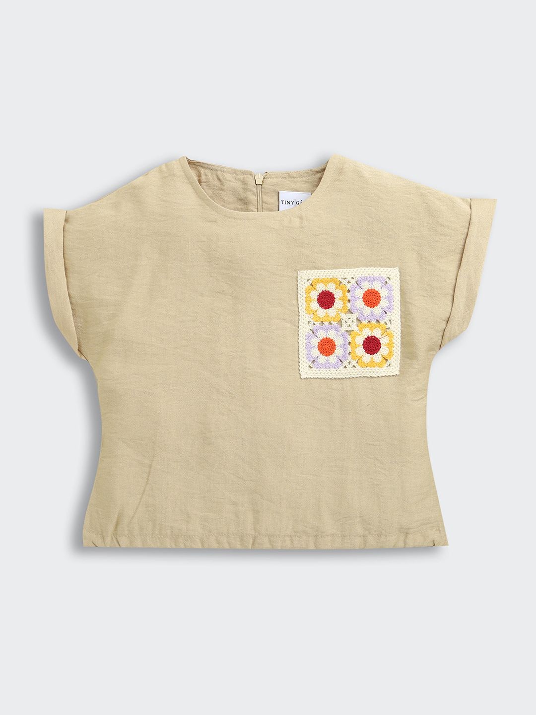 Tiny Girl Girls Emboridered Boxy Crop Top