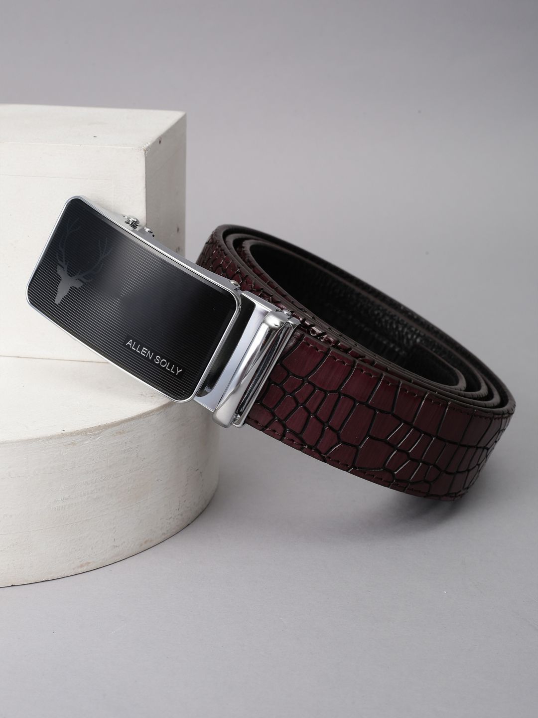 Allen Solly Men Textured Leather Belt