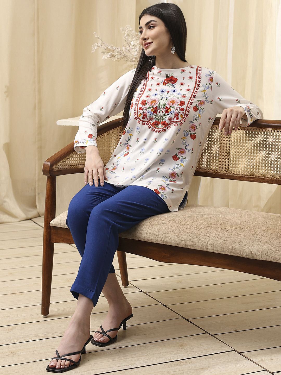 Biba Biba Floral Printed Kurti