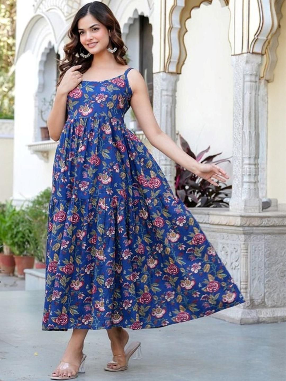 Buy CORSICA Floral Print Fit & Flare Maxi Dress - Dresses for Women  34716467 | Myntra